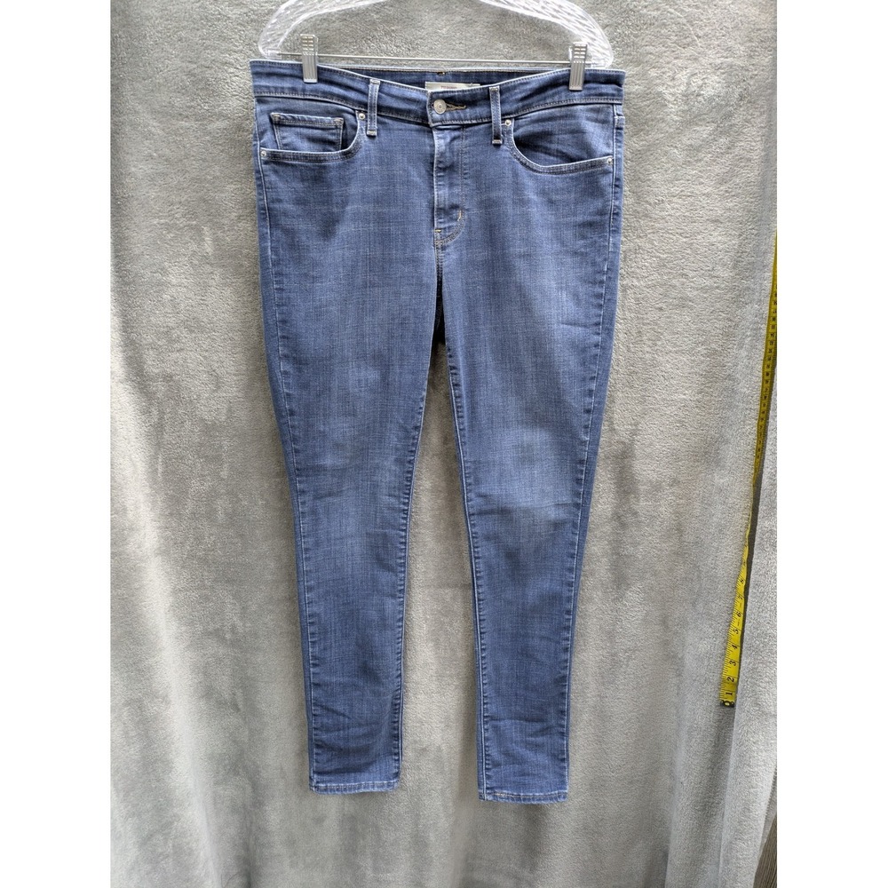 Levi's 711 Skinny Womens‎ 31 Mid Rise Blue Denim Stretch Jeans Slimming